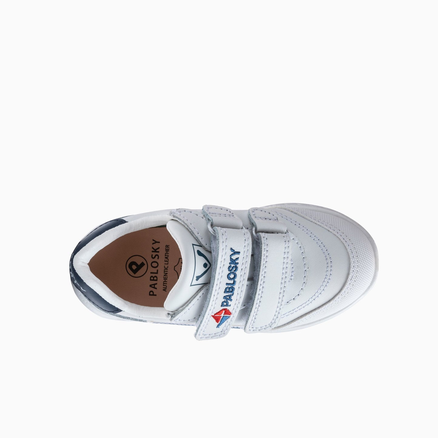 White blue icon leather shoes 297002