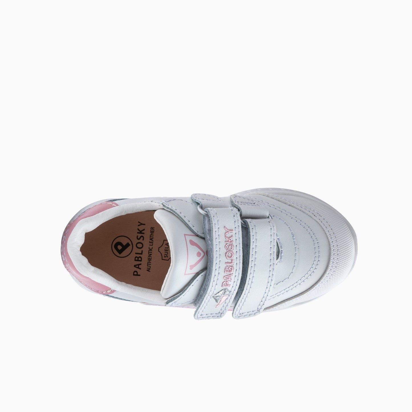 White pink icon leather shoes 297007
