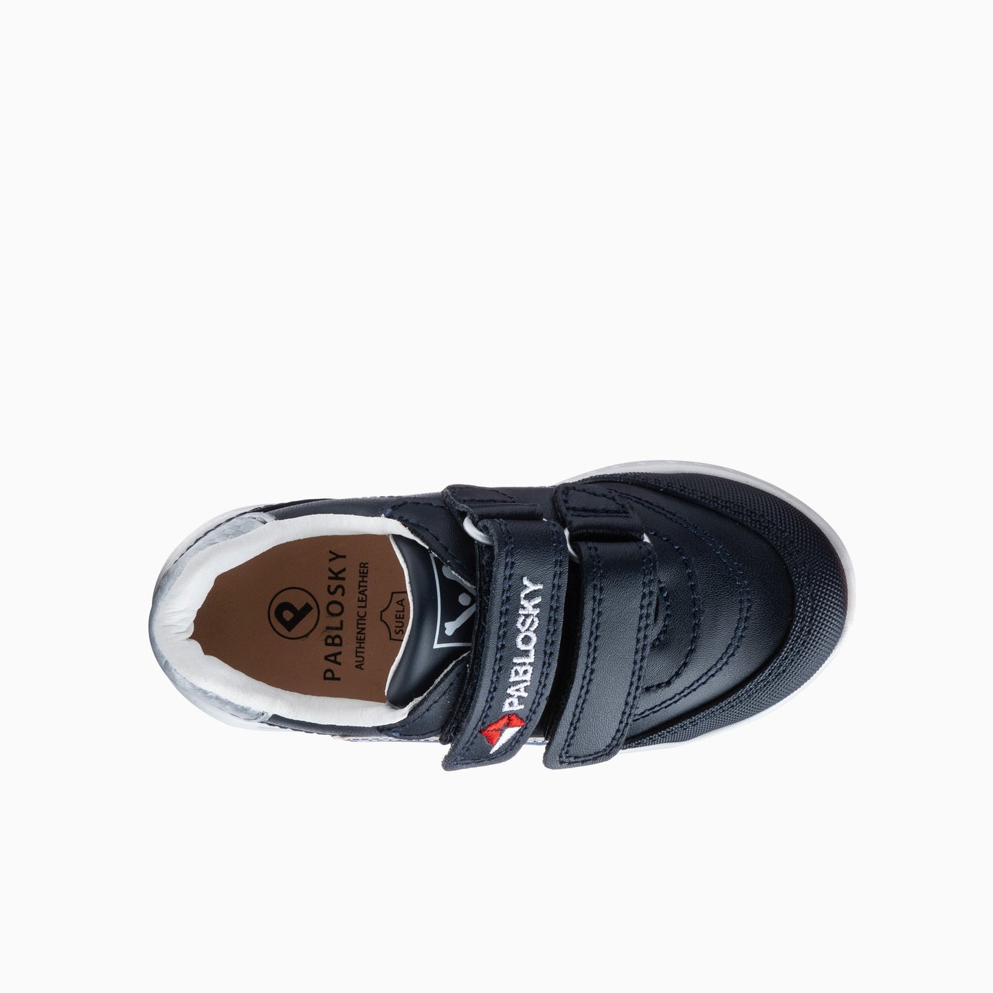 Navy blue and white icon leather shoes 297020