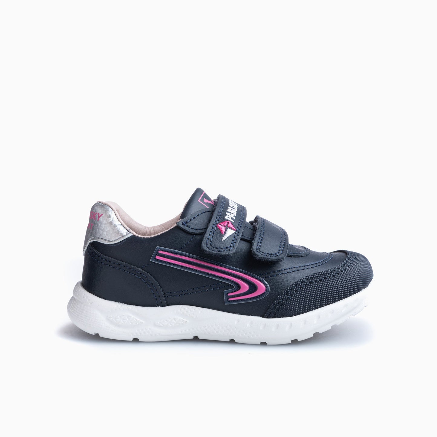 Navy blue pink icon leather shoes 297027