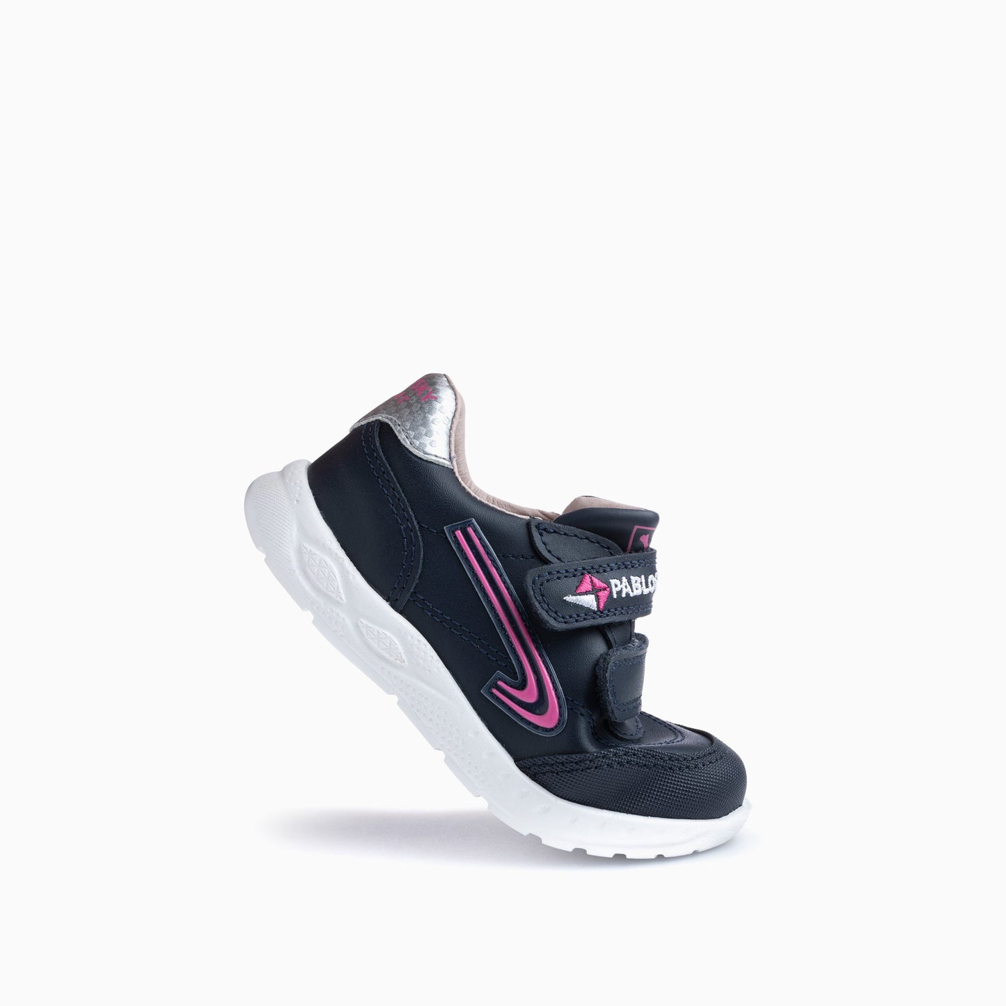 Navy blue pink icon leather shoes 297027