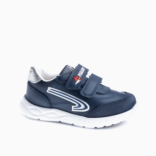 Navy blue and white icon leather shoes 297020