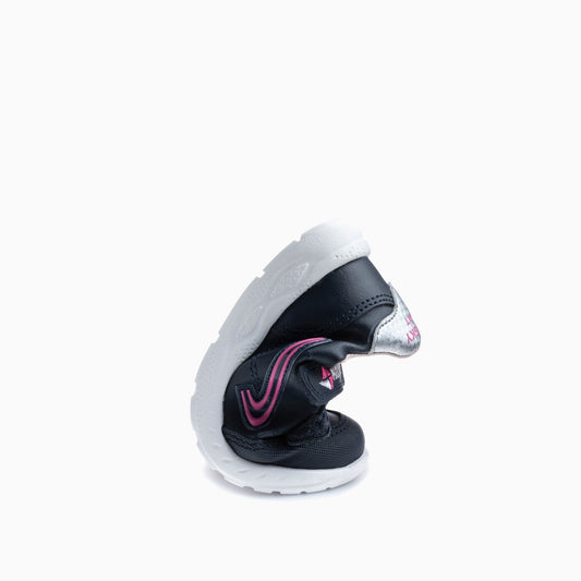 Navy blue pink icon leather shoes  297027